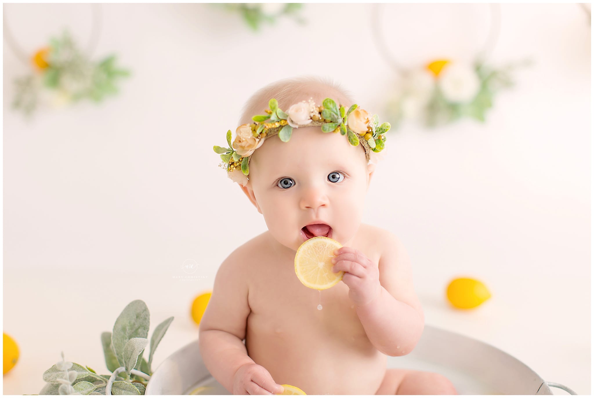 Baby K's Lemon Fruit Bath Mary Christine Photography