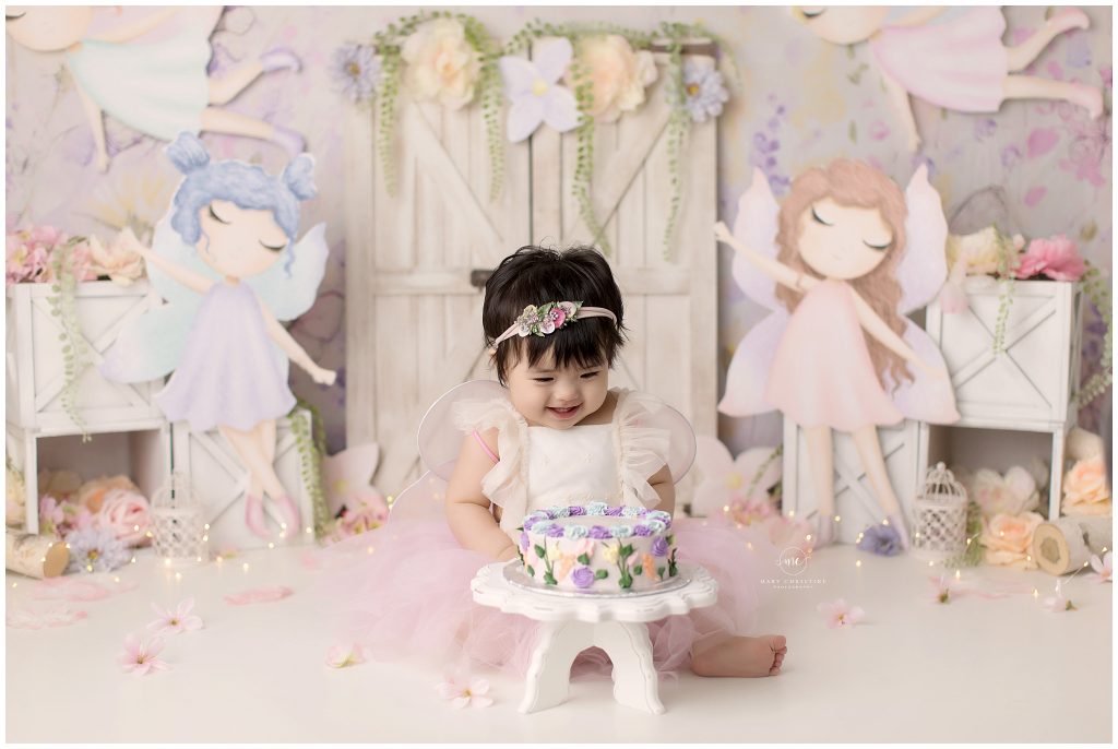 fairy first birthday cake smash